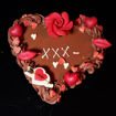 Afbeelding van Chocolade hart Klein Tekst naar keuze