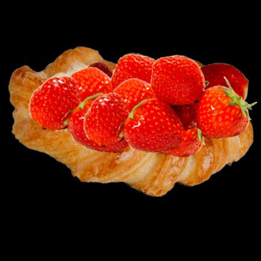 Afbeelding van 4  Aardbeien krakelingen  met verse Aardbeien AANBIEDING 3 +1 GRATIS