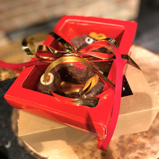 Afbeelding van Sintpakket  Zwijgend Pietje met Handgespoten Chocolade letter 26,95 excl. b.t.w.   (29,38 incl. b.t.w. )